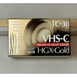 Maxell VHS-C TC-30 HGX-Gold Camcorder Blank Tape  Premium High Grade New Sealed